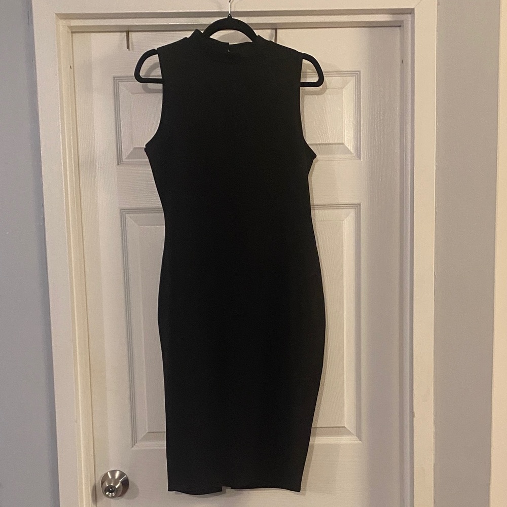 Boohoo Classic Black Midi Dress